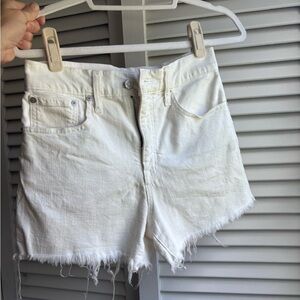 Madewell White Jean Shorts